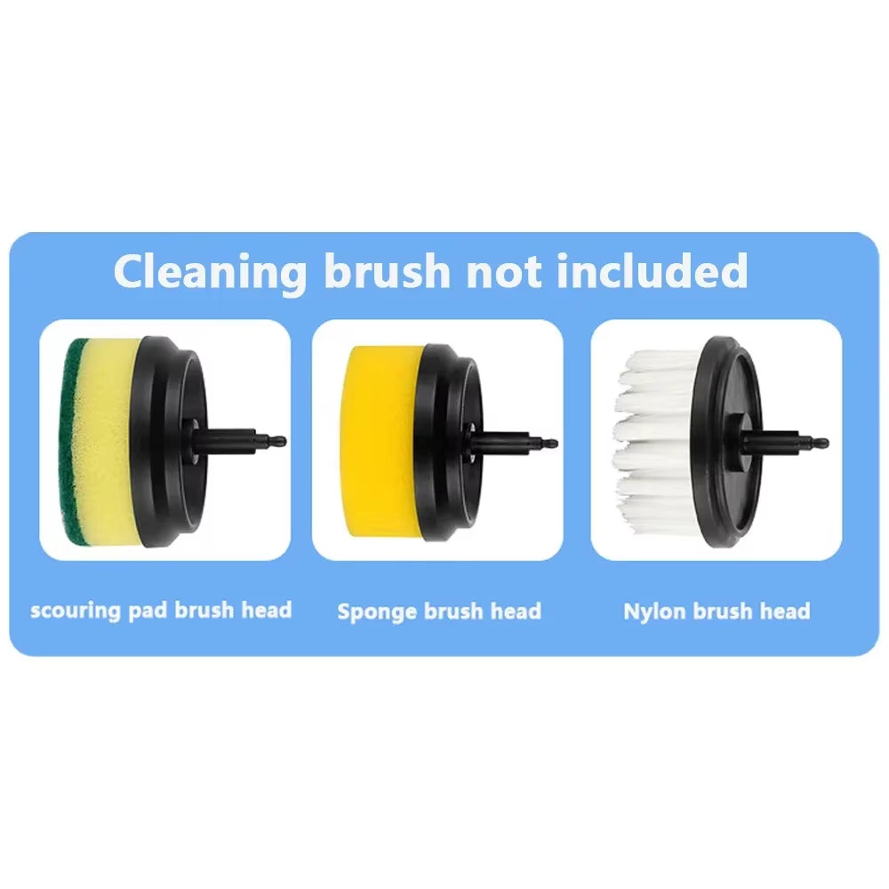 New Electric Cleaning Brush 3 Brush Heads Cleaner Multifunctional Cleaning Pots and Dishes for Kitchen Bathroom Bathtub Glass